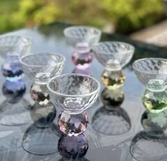 6’lı kristal toplu cam kahve yanı lokumluk