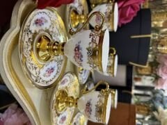 6 Kişilik porselen kahve fincan takımı