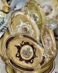 4’lü Orijinal İtalyan Gül ağacı sunum tepsisi 30cm