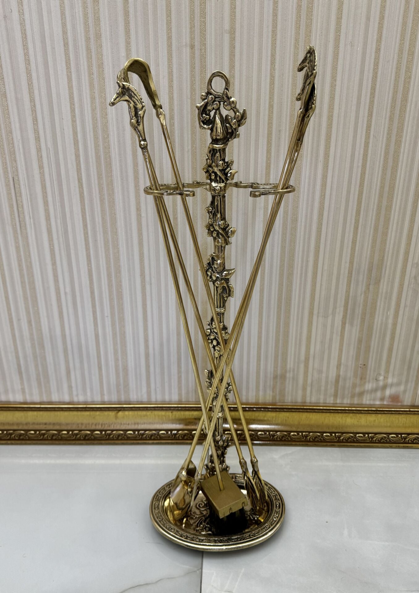 Pirinç şömine seti