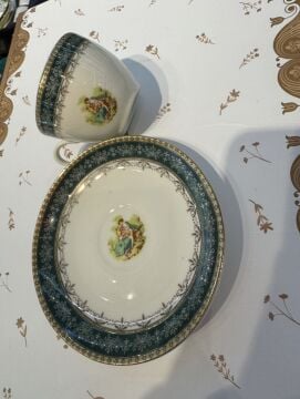 6 Kişilik porselen kahve fincan takımı