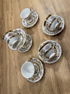 6 Kişilik porselen İtalyan kahve fincan takımı