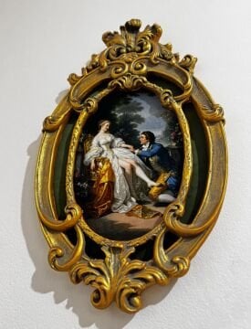 Dekoratif içi kadife pano yeşil 52*31cm