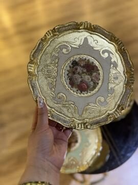 6’lı Orijinal İtalyan Gül ağacı sunum tepsisi