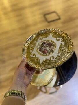 6’lı Orijinal İtalyan Gül ağacı sunum tepsisi