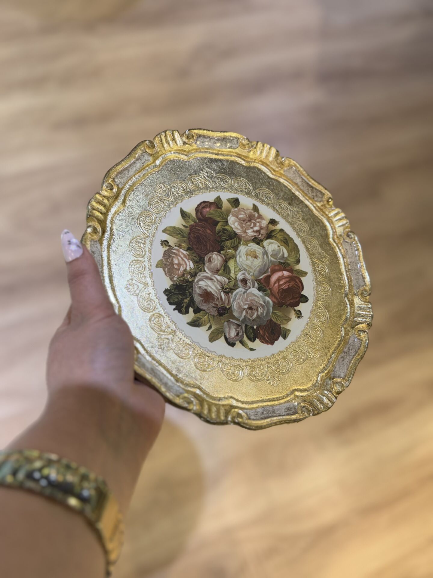 6’lı Orijinal İtalyan Gül ağacı sunum tepsisi