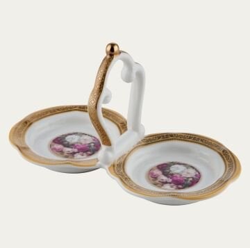 İki bölmeli 6 adet kahve yanı lokumluk