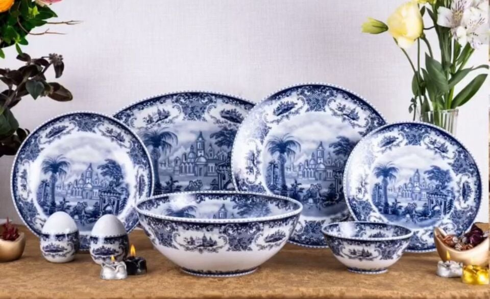 6 Kişilik 28 parça porselen yemek takımı